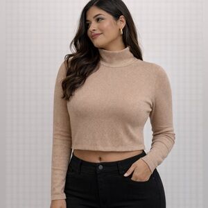 Heart Hips Shimmery Turtleneck Top